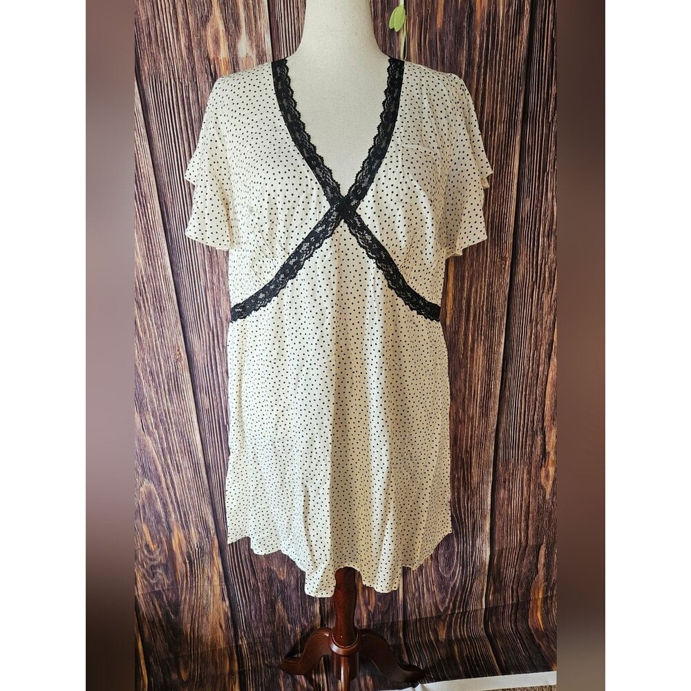 NWT Old Navy Lace Trim Polka Dot Mini Dress Plus Size 2X